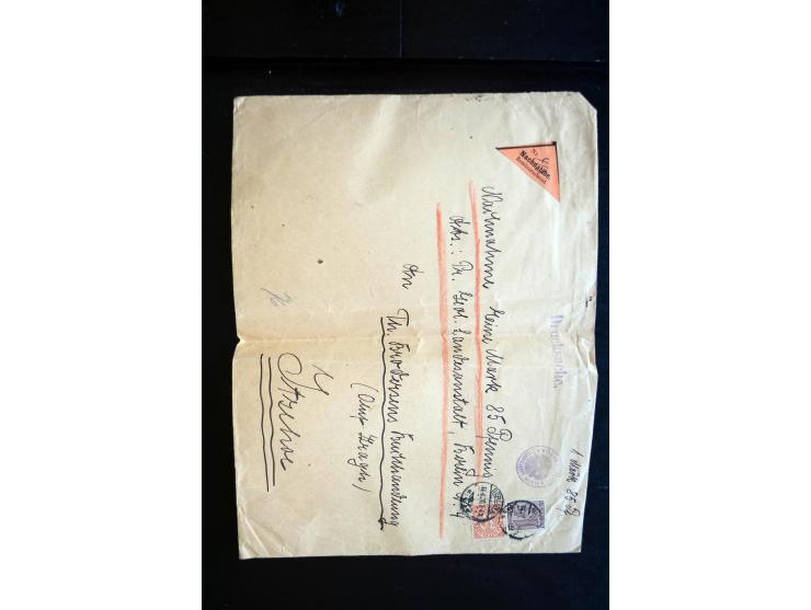 1920/45, einige hundert Briefe und Karten, Schwerpunkt III. Reich mit Propagandakarten, interessante Stempel, Auslandspost us