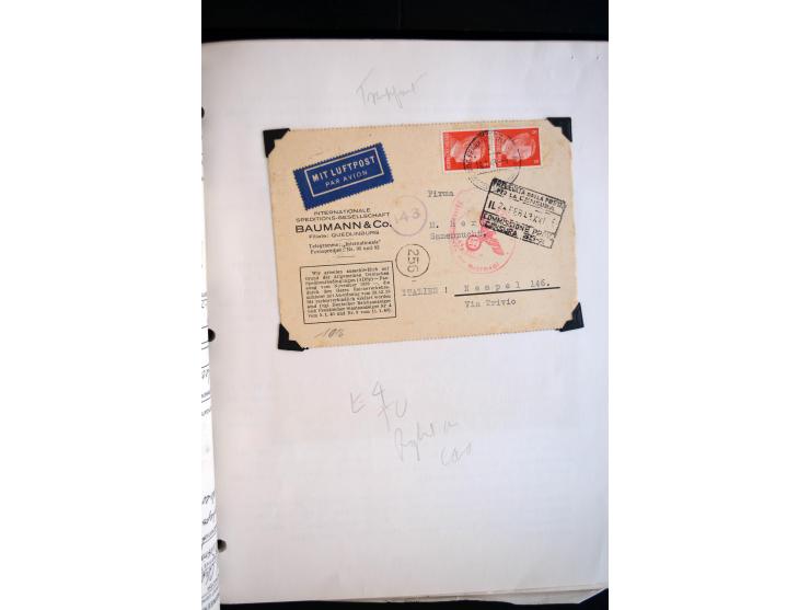 1940/45, kleine Sammlung mit ca. 170 Zensurpost-Briefen und Karten auf Albenblättern, dabei bessere Stempel, Frankaturen und 