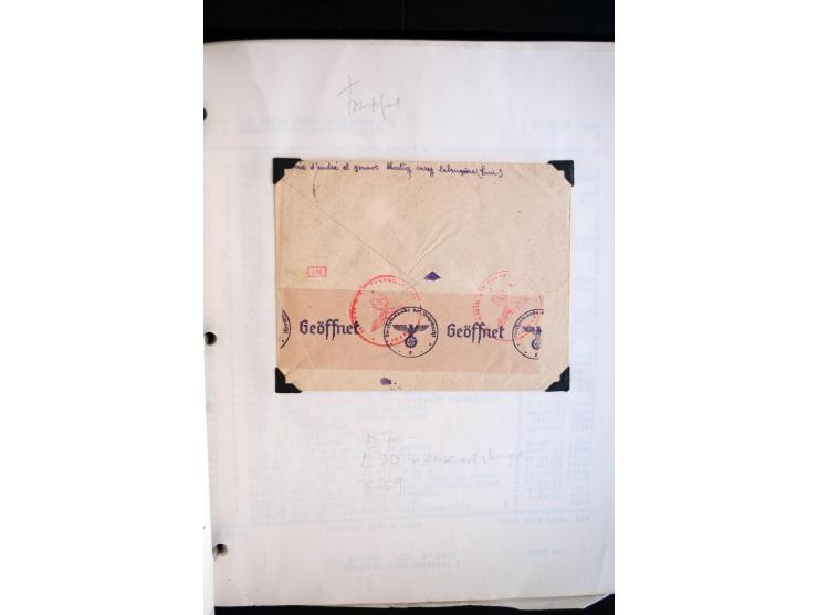 1940/45, kleine Sammlung mit ca. 170 Zensurpost-Briefen und Karten auf Albenblättern, dabei bessere Stempel, Frankaturen und 