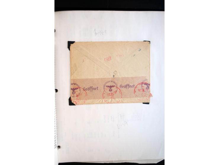 1940/45, kleine Sammlung mit ca. 170 Zensurpost-Briefen und Karten auf Albenblättern, dabei bessere Stempel, Frankaturen und 