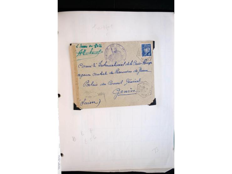 1940/45, kleine Sammlung mit ca. 170 Zensurpost-Briefen und Karten auf Albenblättern, dabei bessere Stempel, Frankaturen und 