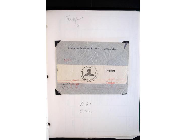 1940/45, kleine Sammlung mit ca. 170 Zensurpost-Briefen und Karten auf Albenblättern, dabei bessere Stempel, Frankaturen und 