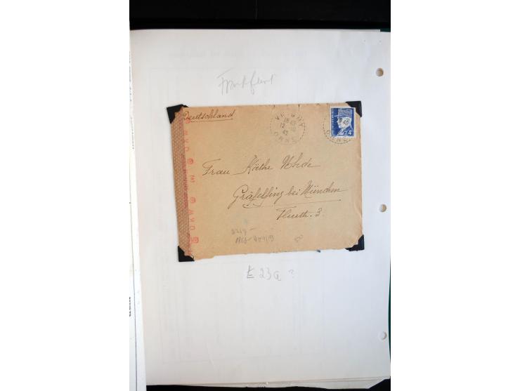 1940/45, kleine Sammlung mit ca. 170 Zensurpost-Briefen und Karten auf Albenblättern, dabei bessere Stempel, Frankaturen und 