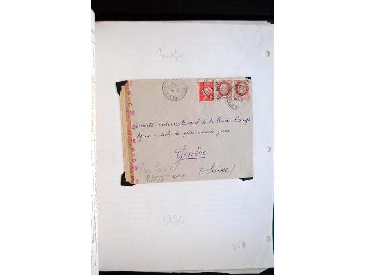 1940/45, kleine Sammlung mit ca. 170 Zensurpost-Briefen und Karten auf Albenblättern, dabei bessere Stempel, Frankaturen und 