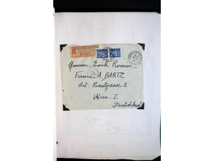 1940/45, kleine Sammlung mit ca. 170 Zensurpost-Briefen und Karten auf Albenblättern, dabei bessere Stempel, Frankaturen und 