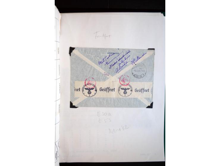1940/45, kleine Sammlung mit ca. 170 Zensurpost-Briefen und Karten auf Albenblättern, dabei bessere Stempel, Frankaturen und 