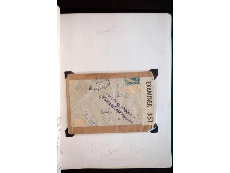 1940/45, kleine Sammlung mit ca. 170 Zensurpost-Briefen und Karten auf Albenblättern, dabei bessere Stempel, Frankaturen und 