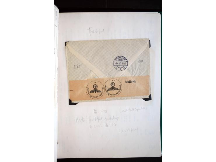 1940/45, kleine Sammlung mit ca. 170 Zensurpost-Briefen und Karten auf Albenblättern, dabei bessere Stempel, Frankaturen und 