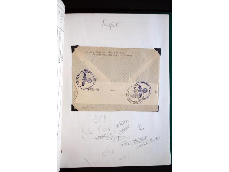 1940/45, kleine Sammlung mit ca. 170 Zensurpost-Briefen und Karten auf Albenblättern, dabei bessere Stempel, Frankaturen und 