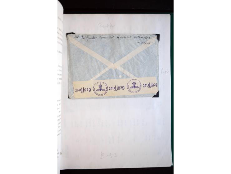 1940/45, kleine Sammlung mit ca. 170 Zensurpost-Briefen und Karten auf Albenblättern, dabei bessere Stempel, Frankaturen und 