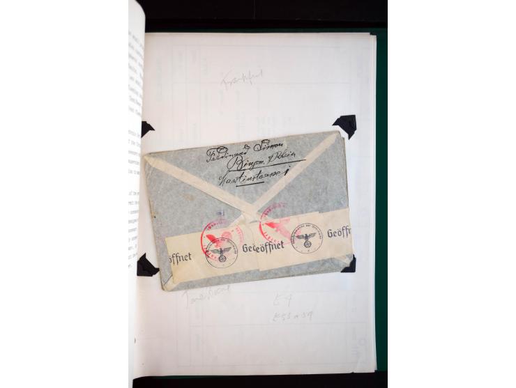 1940/45, kleine Sammlung mit ca. 170 Zensurpost-Briefen und Karten auf Albenblättern, dabei bessere Stempel, Frankaturen und 