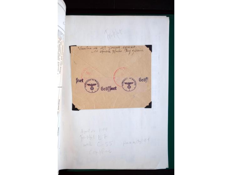 1940/45, kleine Sammlung mit ca. 170 Zensurpost-Briefen und Karten auf Albenblättern, dabei bessere Stempel, Frankaturen und 
