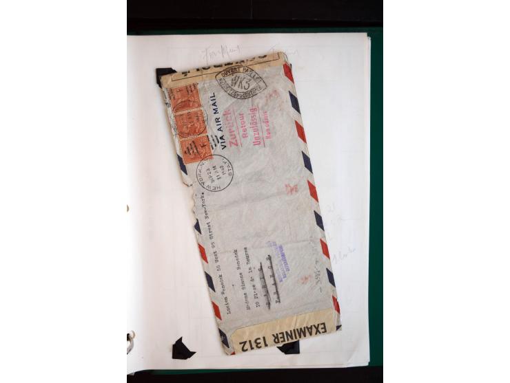 1940/45, kleine Sammlung mit ca. 170 Zensurpost-Briefen und Karten auf Albenblättern, dabei bessere Stempel, Frankaturen und 