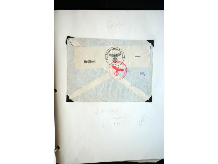 1940/45, kleine Sammlung mit ca. 170 Zensurpost-Briefen und Karten auf Albenblättern, dabei bessere Stempel, Frankaturen und 