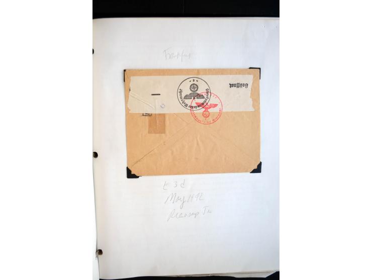 1940/45, kleine Sammlung mit ca. 170 Zensurpost-Briefen und Karten auf Albenblättern, dabei bessere Stempel, Frankaturen und 