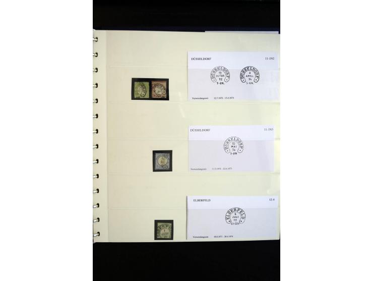 1872/75, Hufeisen auf Brustschilden, Sammlung mit über 110 Einzelmarken/Briefstücken und 21 Briefen/Karten, dabei viele besse