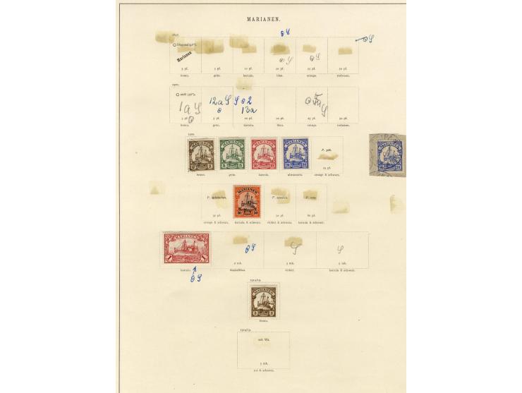 China bis Togo, ungebrauchte und meist gestempelte Sammlung mit rund 20 5 M.-Werten, DPC 7II, Karolinen 5I, Marianen 1I und 2