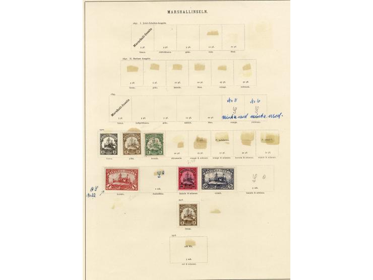 China bis Togo, ungebrauchte und meist gestempelte Sammlung mit rund 20 5 M.-Werten, DPC 7II, Karolinen 5I, Marianen 1I und 2