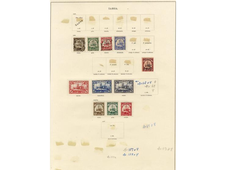 China bis Togo, ungebrauchte und meist gestempelte Sammlung mit rund 20 5 M.-Werten, DPC 7II, Karolinen 5I, Marianen 1I und 2