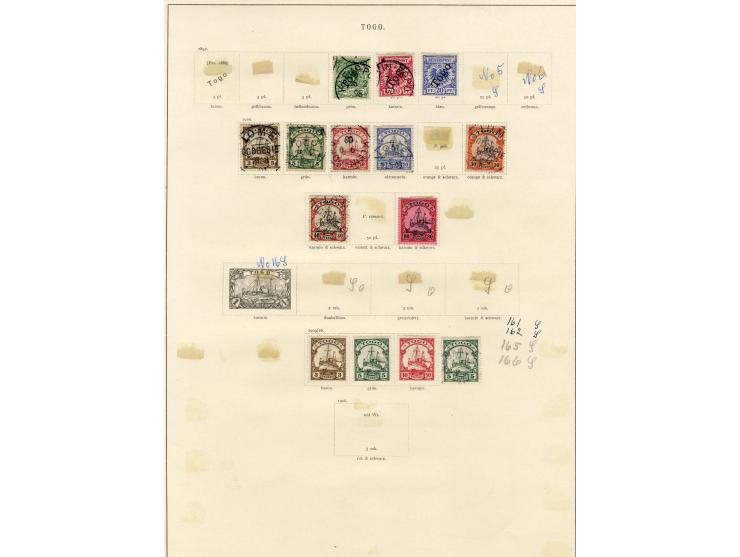 China bis Togo, ungebrauchte und meist gestempelte Sammlung mit rund 20 5 M.-Werten, DPC 7II, Karolinen 5I, Marianen 1I und 2