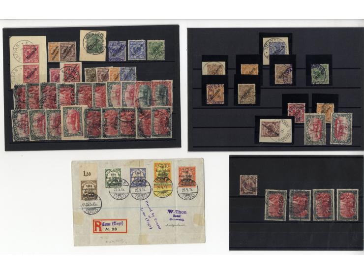 China bis Togo, ungebrauchte und meist gestempelte Sammlung mit rund 20 5 M.-Werten, DPC 7II, Karolinen 5I, Marianen 1I und 2