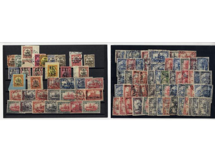 China bis Togo, ungebrauchte und meist gestempelte Sammlung mit rund 20 5 M.-Werten, DPC 7II, Karolinen 5I, Marianen 1I und 2