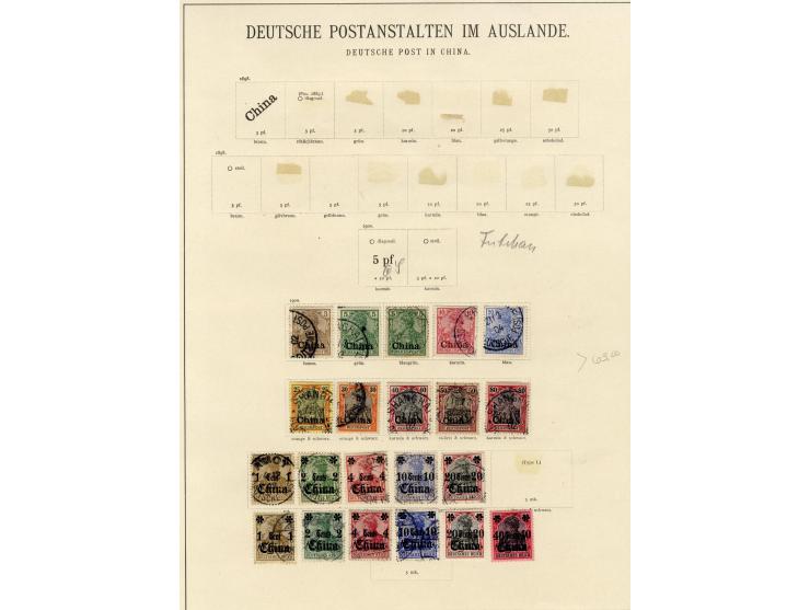China bis Togo, ungebrauchte und meist gestempelte Sammlung mit rund 20 5 M.-Werten, DPC 7II, Karolinen 5I, Marianen 1I und 2