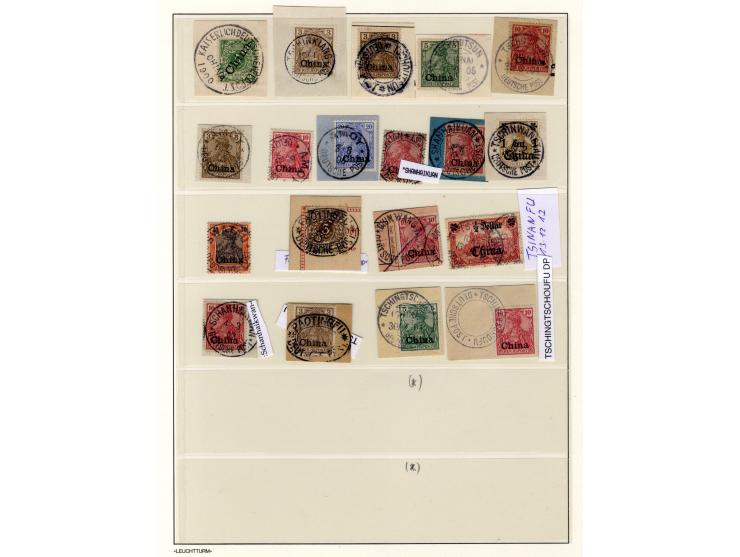 China bis Togo (ohne Südsee-Gebiete), interessante Stempel-Sammlung auf losen Marken und schönen Briefstücken, dabei einige b