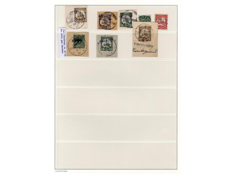 China bis Togo (ohne Südsee-Gebiete), interessante Stempel-Sammlung auf losen Marken und schönen Briefstücken, dabei einige b