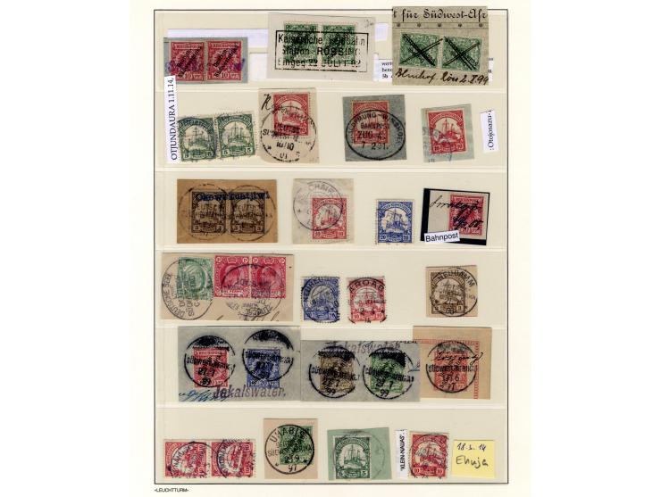 China bis Togo (ohne Südsee-Gebiete), interessante Stempel-Sammlung auf losen Marken und schönen Briefstücken, dabei einige b