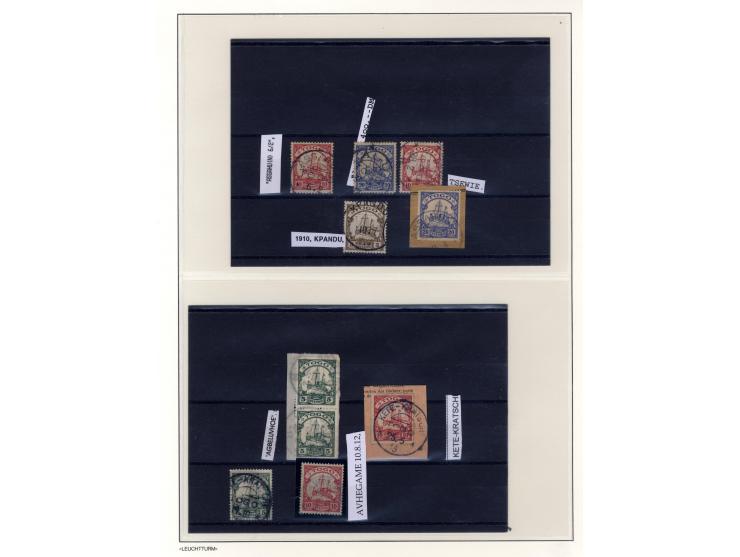 China bis Togo (ohne Südsee-Gebiete), interessante Stempel-Sammlung auf losen Marken und schönen Briefstücken, dabei einige b