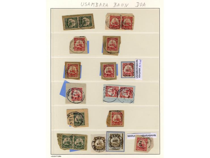 China bis Togo (ohne Südsee-Gebiete), interessante Stempel-Sammlung auf losen Marken und schönen Briefstücken, dabei einige b