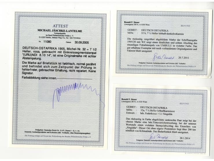 China bis Togo (ohne Südsee-Gebiete), interessante Stempel-Sammlung auf losen Marken und schönen Briefstücken, dabei einige b