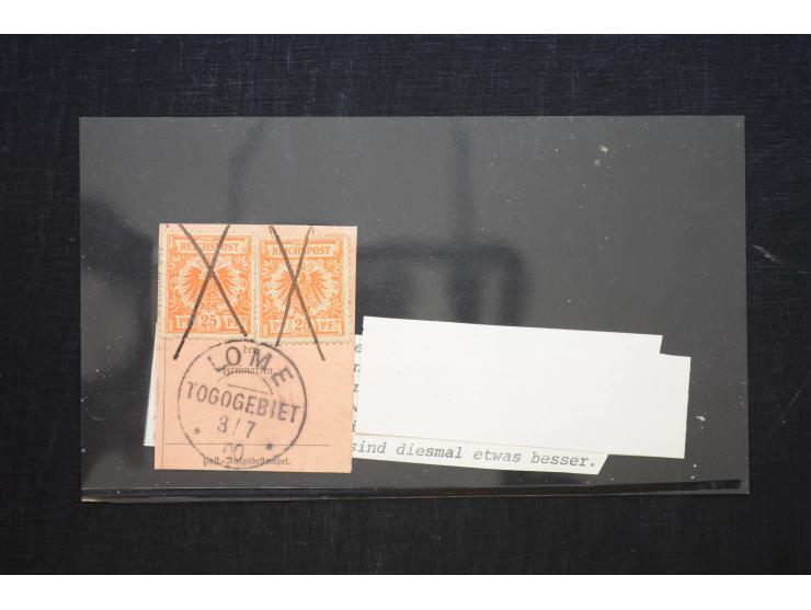 1884/1914, Doublettenbuch ab DP China mit meist ungebrauchten und gestempelten Werten und einige Steckkarten mit Briefstücken