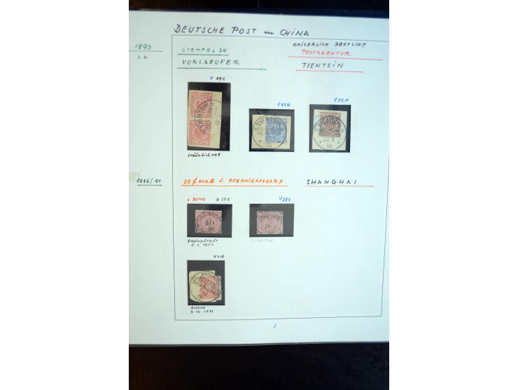 1886/1919, Deutsche Auslandspostämter China, Marokko und Türkei, sehr schöne gestempelte Sammlung ab Vorläufern und mit einig