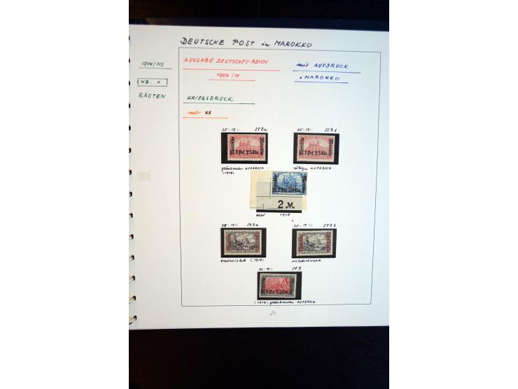 1886/1919, Deutsche Auslandspostämter China, Marokko und Türkei, sehr schöne gestempelte Sammlung ab Vorläufern und mit einig