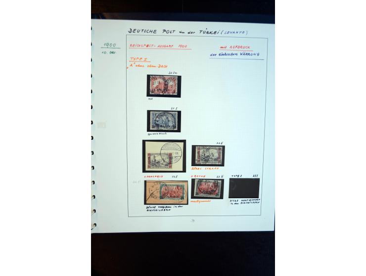 1886/1919, Deutsche Auslandspostämter China, Marokko und Türkei, sehr schöne gestempelte Sammlung ab Vorläufern und mit einig