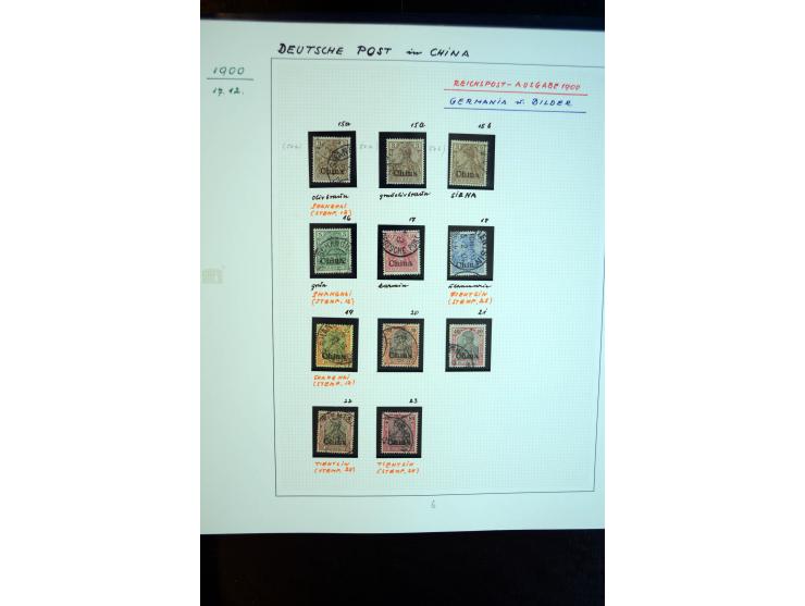 1886/1919, Deutsche Auslandspostämter China, Marokko und Türkei, sehr schöne gestempelte Sammlung ab Vorläufern und mit einig