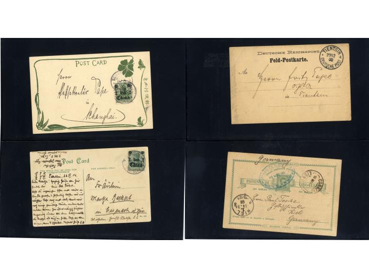 1887/1918, interessante Partie mit 22 Briefen, Karten und Ganzsachen sowie 7 Marken bzw. Briefstücken und 2 Siegelmarken auf 