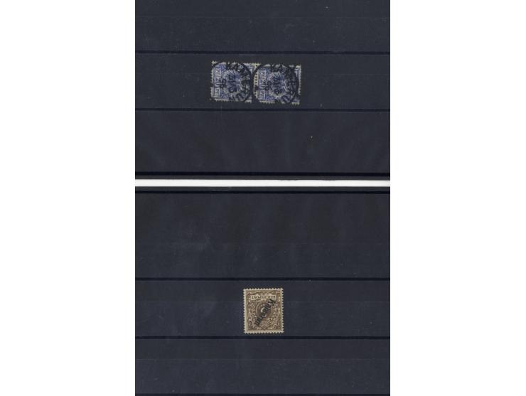 1887/1918, interessante Partie mit 22 Briefen, Karten und Ganzsachen sowie 7 Marken bzw. Briefstücken und 2 Siegelmarken auf 