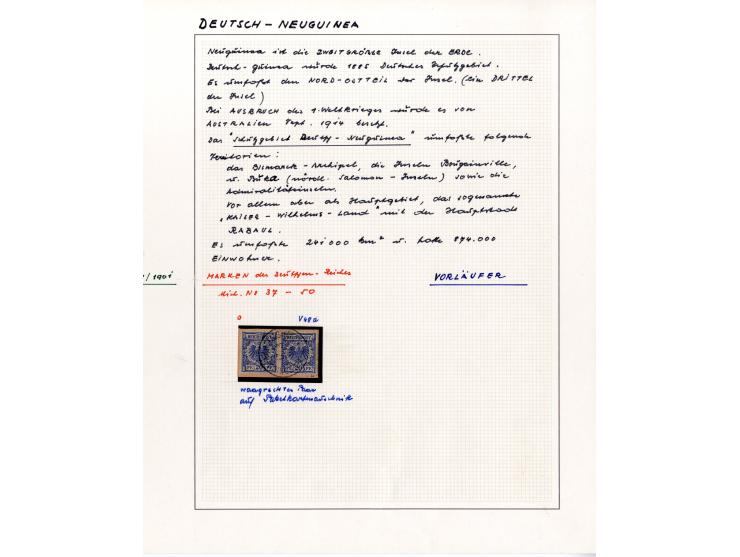 1888/1919, DNG, Karolinien, Kiautschou, Marianen, Marschall-Inseln und Samoa, schöne gestempelte Sammlung ab einigen Vorläufe