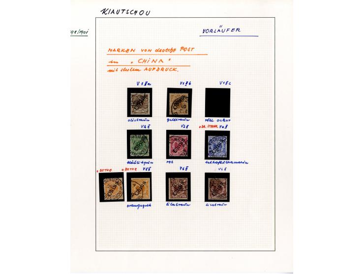 1888/1919, DNG, Karolinien, Kiautschou, Marianen, Marschall-Inseln und Samoa, schöne gestempelte Sammlung ab einigen Vorläufe