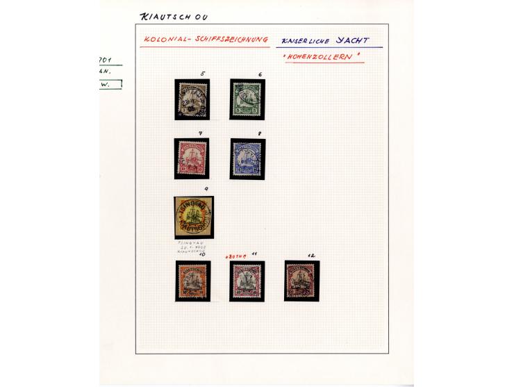 1888/1919, DNG, Karolinien, Kiautschou, Marianen, Marschall-Inseln und Samoa, schöne gestempelte Sammlung ab einigen Vorläufe