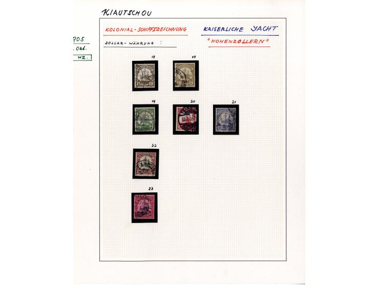 1888/1919, DNG, Karolinien, Kiautschou, Marianen, Marschall-Inseln und Samoa, schöne gestempelte Sammlung ab einigen Vorläufe