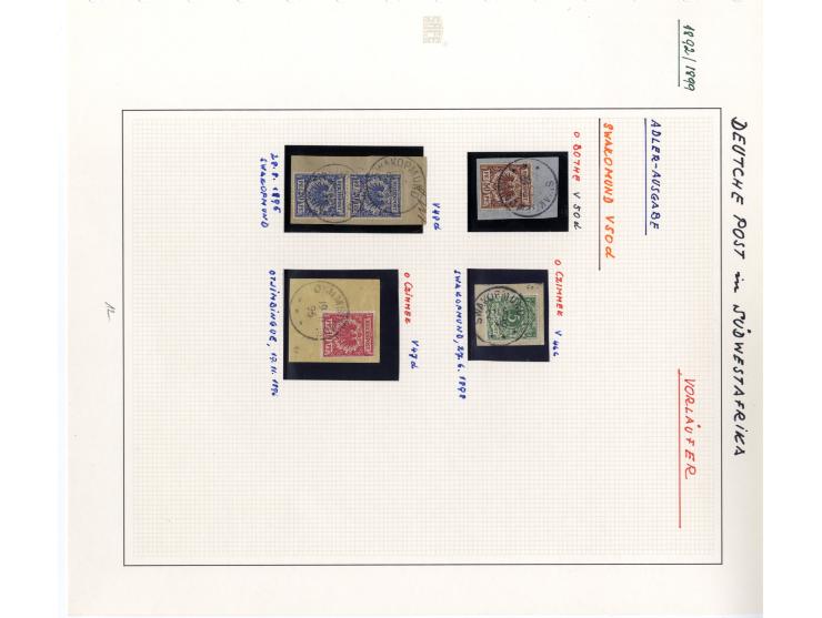 1891/1919, DOA, DSWA, Kamerun und Togo, sehr schöne gestempelte Sammlung mit einigen Briefen ab Vorläufern, dabei viele besse