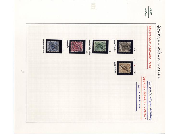 1891/1919, DOA, DSWA, Kamerun und Togo, sehr schöne gestempelte Sammlung mit einigen Briefen ab Vorläufern, dabei viele besse