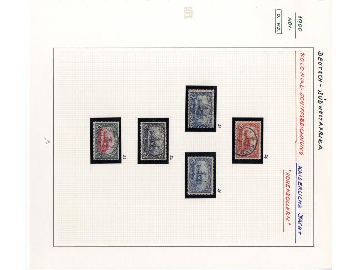 1891/1919, DOA, DSWA, Kamerun und Togo, sehr schöne gestempelte Sammlung mit einigen Briefen ab Vorläufern, dabei viele besse