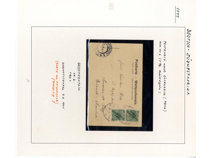 1891/1919, DOA, DSWA, Kamerun und Togo, sehr schöne gestempelte Sammlung mit einigen Briefen ab Vorläufern, dabei viele besse