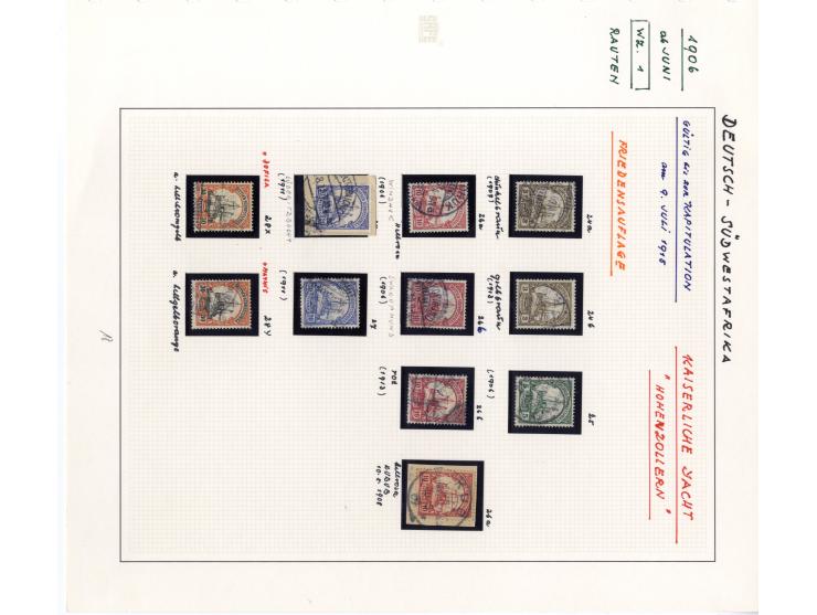 1891/1919, DOA, DSWA, Kamerun und Togo, sehr schöne gestempelte Sammlung mit einigen Briefen ab Vorläufern, dabei viele besse