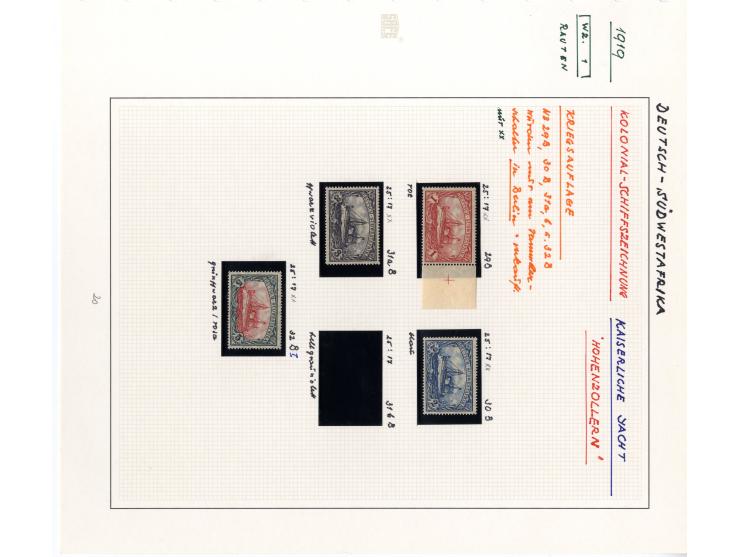 1891/1919, DOA, DSWA, Kamerun und Togo, sehr schöne gestempelte Sammlung mit einigen Briefen ab Vorläufern, dabei viele besse